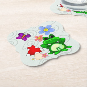 Porta-copo De Papel Sapo Feliz Primavera