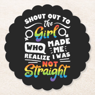 Porta-copo De Papel Saudação à Garota Orgulho Lésbico LGBT Camiseta G