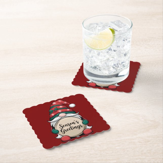 Porta-copo De Papel Saudações do Natal Gnomo Season (Insitu)