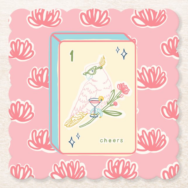 Porta-copo De Papel Saúde a Bird Bam Mahjong (Frente)