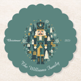 Porta-copo De Papel Scandinavian Christmas Nutcracker