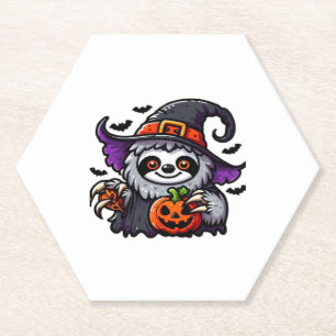 Porta-copo De Papel Scary Halloween Sloth Witch Hat Costume Spooky Sea