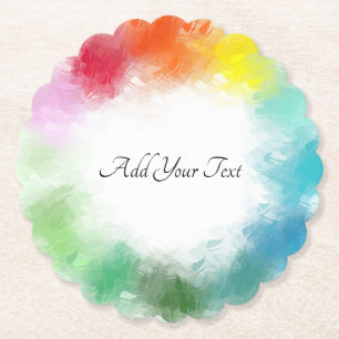 Porta-copo De Papel Script de manuscrito personalizado de Modelo color