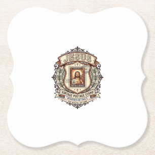 Porta-copo De Papel Selo Postal Vintage Jesus Selo Postal Vintage Jesu