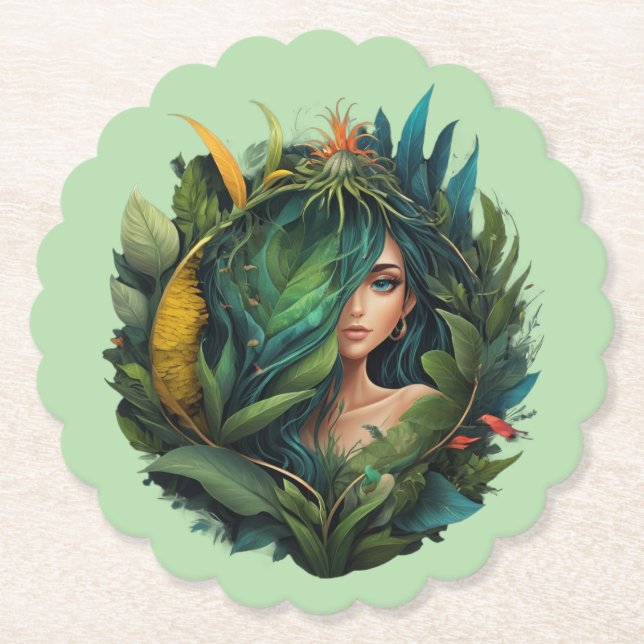 Porta-copo De Papel senhora da floresta (Frente)