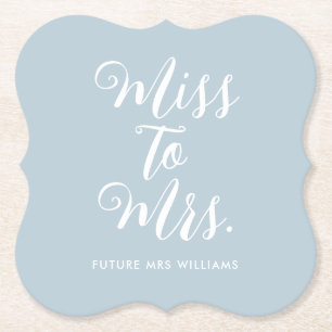 Porta-copo De Papel Senhorita para a Sra. Modern Simple Chá de panela 