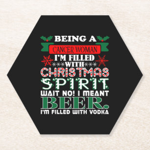 Porta-copo De Papel Ser Cancer Encheu cerveja de Natal