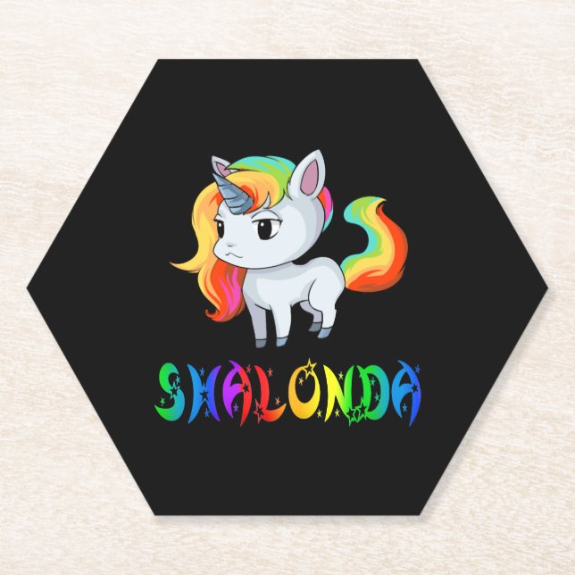 Porta-copo De Papel Shalonda Unicorn (Frente)