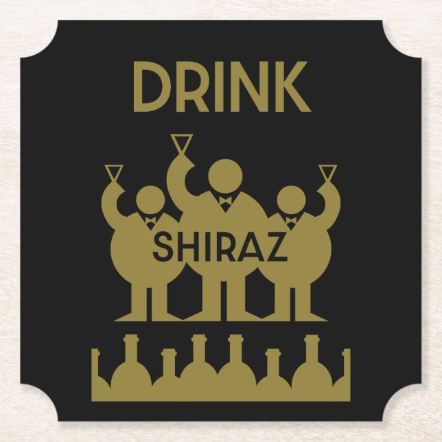 Porta-copo De Papel Shiraz Wine Drinkers (Frente)