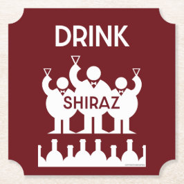 Porta-copo De Papel Shiraz Wine Drinkers