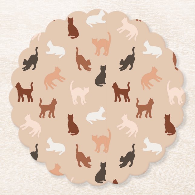 Porta-copo De Papel Silhute de gato (Frente)