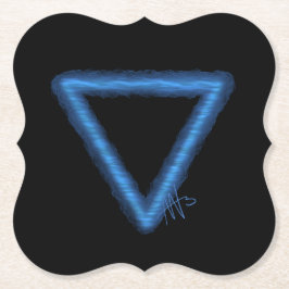 Porta-copo De Papel Símbolo de Alquimia de Elemento de Água ondulada