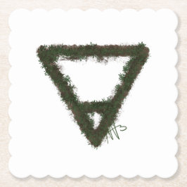 Porta-copo De Papel Símbolo de Alquimia do Elemento Rocky Earth