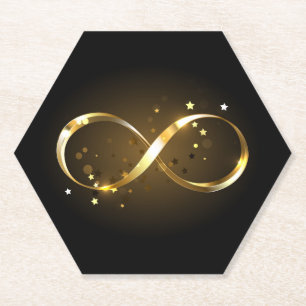 Porta-copo De Papel Símbolo Infinity do ouro