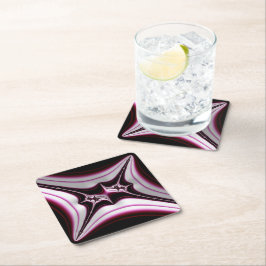 Porta-copo De Papel Simetria Fractal Espiosa Preta abstrato