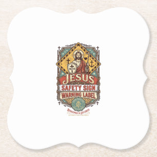 Porta-copo De Papel Sinal de Segurança Jesus Etiqueta de Aviso Sinal d