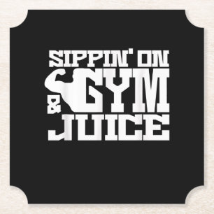 Porta-copo De Papel Sippin No Gym- Suco - Camisas De Trabalho De Menin