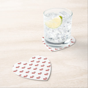 Porta-copo De Papel Sketch do Coração Vermelho do Dia de os namorados