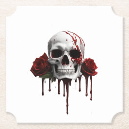 PORTA-COPO DE PAPEL SKULL & ROSAS