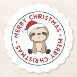 Porta-copo De Papel Sloth Christmas Snow Winter Animals Sloths Paper C<br><div class="desc">The sloth for Christmas with fairy lights. Funny animals with gifts and snow for the holidays. Also funny for christmas in July. Sloths are cute animals and perfect for Christmas.</div>