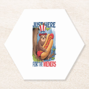 Porta-copo De Papel Sloth Hot Dog 4 de julho de CHURRASCO