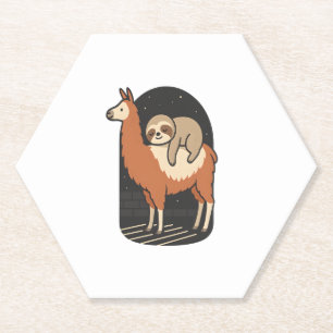 Porta-copo De Papel Sloth Riding Lama