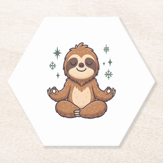Porta-copo De Papel Sloth Yoga Sloth (Frente)