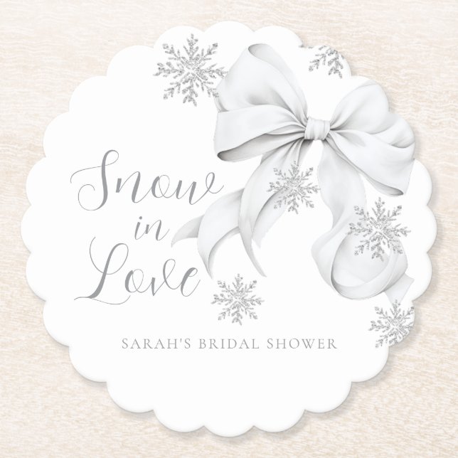 Porta-copo De Papel Snow in Love (Frente)