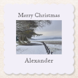 Porta-copo De Papel Snowy Morning