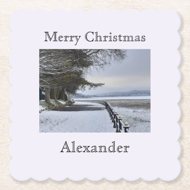 Porta-copo De Papel Snowy Morning (Frente)