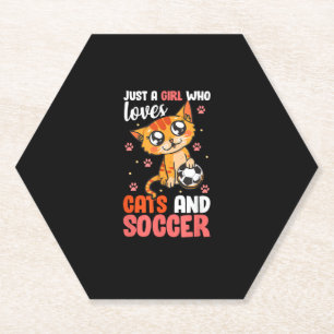Porta-copo De Papel Só Uma Menina Que Ama Gatos E Gatinho De Futebol
