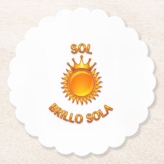 Porta-copo De Papel Sol Brillo Sola Sun Logo Coaster – Bright & Empowe