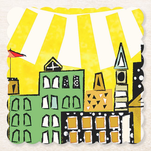 PORTA-COPO DE PAPEL SOL NA CIDADE (Frente)