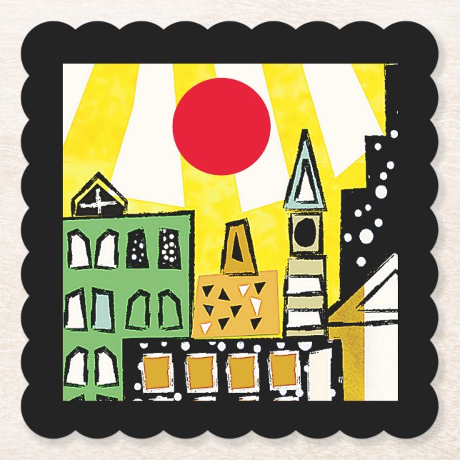 PORTA-COPO DE PAPEL SOL NA CIDADE (Frente)