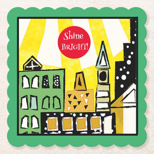 PORTA-COPO DE PAPEL SOL NA CIDADE (Frente)