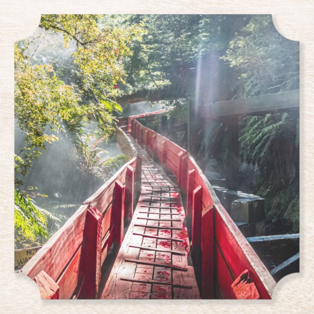 Porta-copo De Papel Sol nos Termas Geometricas, Conaripe, Chile (Frente)