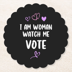 Porta-copo De Papel Sou Mulher, Cuidado Para Votar