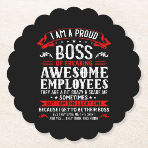 Porta-copo De Papel Sou Um Chefe Orgulhoso De Empregados Incríveis.