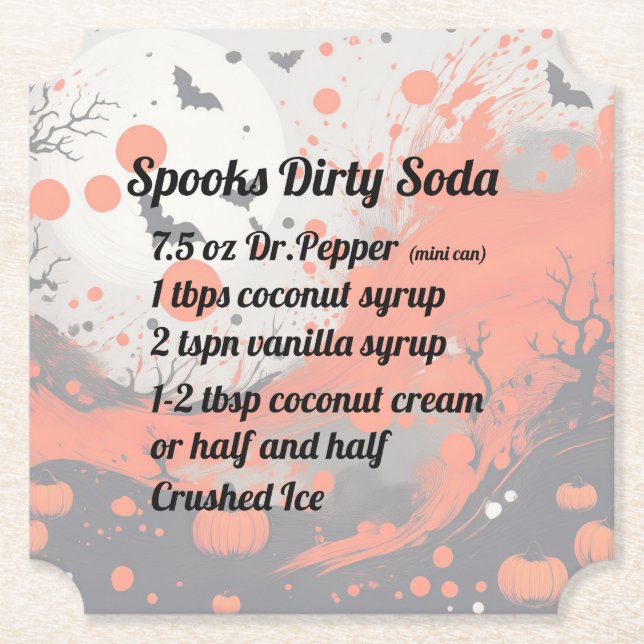 Porta-copo De Papel Spooks Dirty Soda Coaster (Frente)