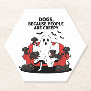 Porta-copo De Papel Spooky Halloween Dog Spooky Ghost
