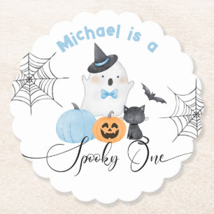 Porta-copo De Papel Spooky, Um Halloween, Boo azul de aniversário