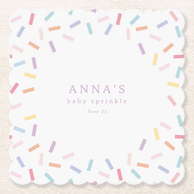 Porta-copo De Papel Sprinkles Baby Sprinkle (Frente)