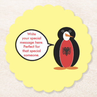 Porta-copo De Papel Sra. Pinguim Personalizada Albânia