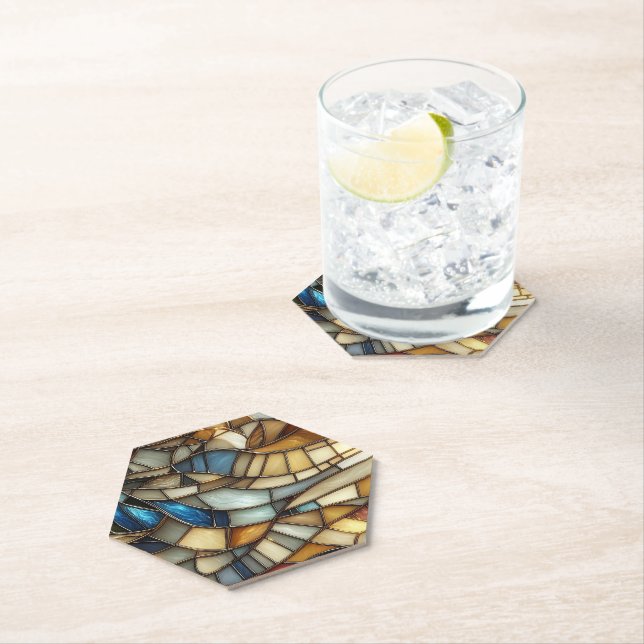 Porta-copo De Papel Stained Glass Waves (Insitu)