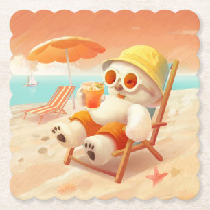 Porta-copo De Papel Summer Beach Bear