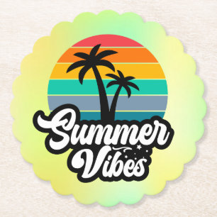 Porta-copo De Papel Summer Vibes Lago Tropical Scene-32922