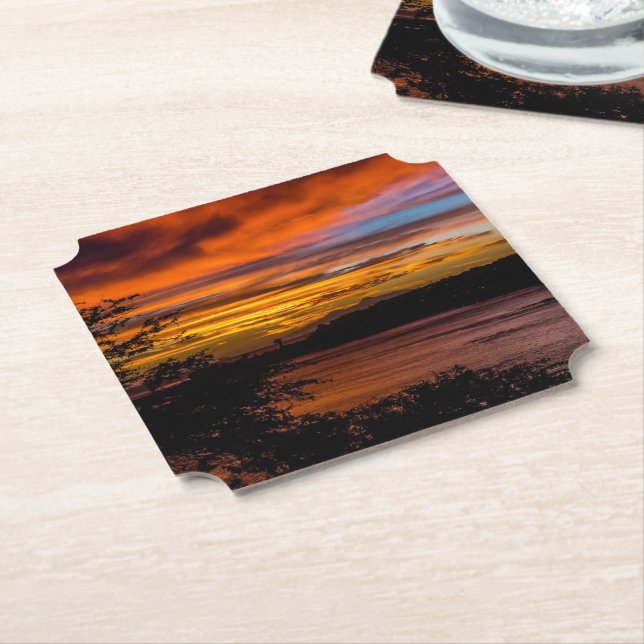 Porta-copo De Papel Sunset na Praia, Cabo Verde (Angular)