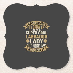 Porta-copo De Papel Super Legal Labrador Senhora Amante de Cachorro