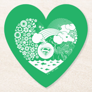 Porta-copo De Papel Supergirl Floral Peace Hearic