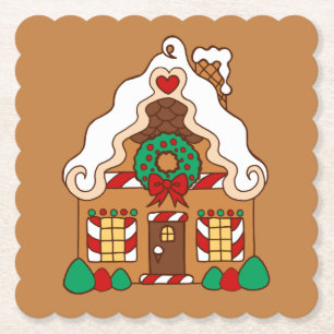 Porta-copo De Papel Suportes para Casa de Pão de Mel